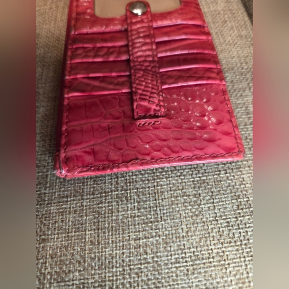 Brahmin Deep Pink Credit Card Wallet - Picture 7 of 10